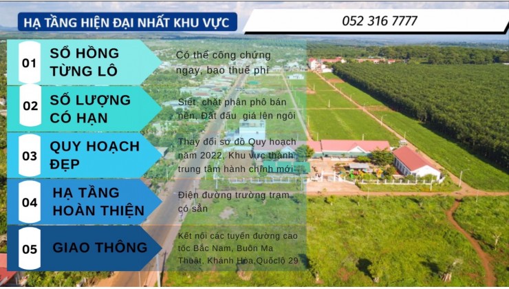 Bán đất nền KDC phú lộc liền kề trung tâm hành chính mới Krông Năng Đăk Lăk